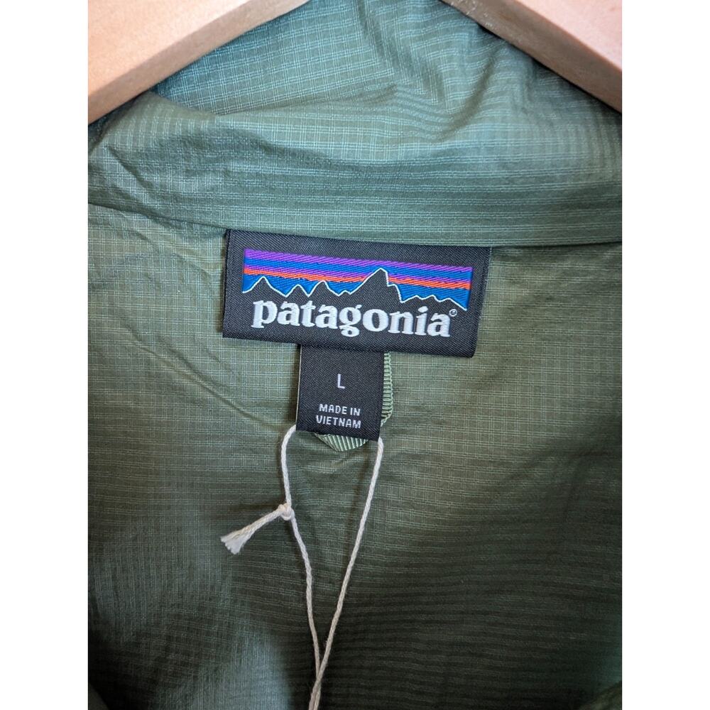 Patagonia Houdini Stash 1/2 Zip Pullover Womens L Terrain Green Long Sleeve NWT - Picture 3 of 5